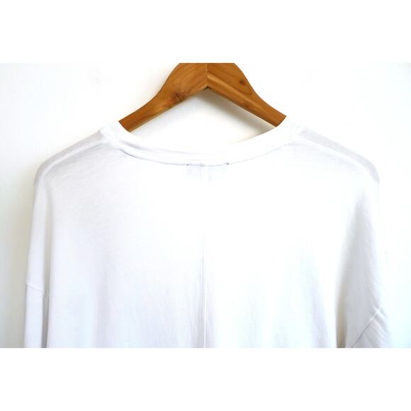 AYR The Hangout Long Sleeve Tee T-Shirt Top White Pima Cotton Shopbop XS $75 - Picture 8 of 12